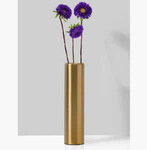 Jarrón Cilíndrico de Metal Hecho a Mano, Ligero, Moderno y Elegante, Florero Alto Minimalista para Mesa de Sala, Regalo de Inauguración, Ramadán - Product Image 1