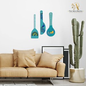Decoración de Pared de Madera con Diseño Artístico de Pavo Real para Sala de Estar, Múltiples Poses, Artvibes - Product Image 2