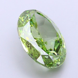 Diamant de laboratoire CVD ovale de 4,06 carats, vert vif fantaisie modifié, clarté VVS2, polissage excellent, pierre précieuse de luxe pour bijoux - Product Image 4