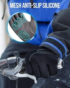 Guantes de ciclismo, guantes para bicicleta de montaña, guantes de entrenamiento para exteriores con dedos completos, guantes MTB antideslizantes con pantalla táctil y absorción de impactos, guantes de carretera - Product Image 5