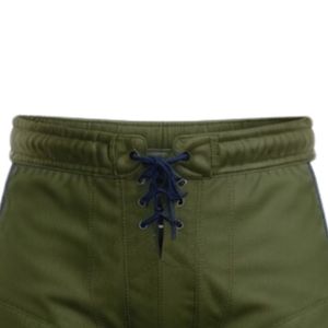 Men Olive Green Sublimated Ice Hockey Training <b>Shorts</b> <b>Polyester</b> Drawstring Side Stripe Sports <b>Shorts</b> Team Training Apparel - Product Image 3