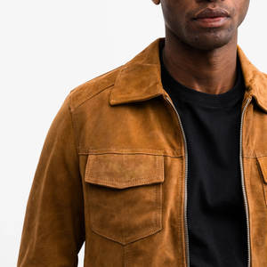 Chaqueta de Gamuza para Hombre, de Cuero Genuino, Invierno 2026, Estilo Urbano, Color Sólido, Reversible - Product Image 2