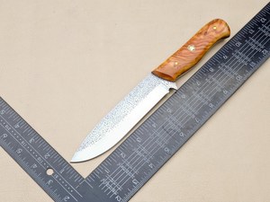 Couteau de chef artisanal en acier Damas avec manche en bois Pakka, couteau de cuisine professionnel très tranchant pour la cuisson et le barbecue - Product Image 3