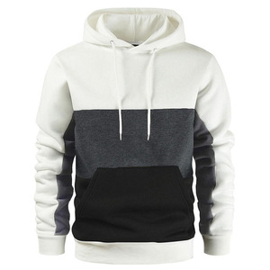 Sudadera con Capucha para Hombre, Diseño Color Block, Corte Regular, Casual, Manga Larga, con Bolsillos, Tejida, para Otoño - Product Image 2