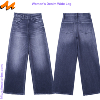 Pantalon large pour femme, basique, cinq poches, noir, élégant, en coton et élasthanne, confectionné en tissu de 11,09 oz