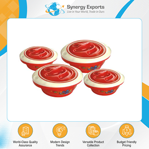 India-Origin Manufacturer & Exporter Selling Stainless Steel Inner Material <b>Microwavable</b> Casseroles <b>Set</b> in 4 pcs at Low Price - Product Image 2