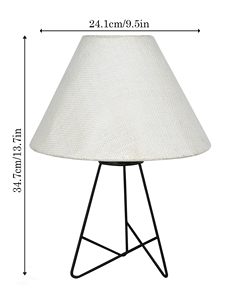KS International <b>Rustic</b> Iron Handmade Table Lamp Fabric Shade Floor Stand <b>Desk</b> Light for Home Decoration Bedroom Living Room - Product Image 3