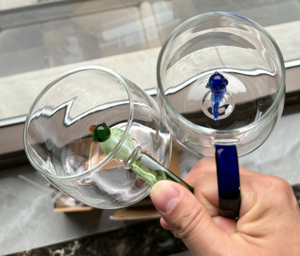 Gobelet réutilisable en verre avec poignée décorative, motif animal 3D fait main, design champêtre, pour usage quotidien - Product Image 4