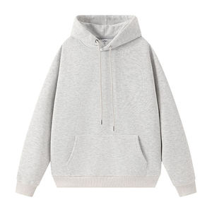 Sudadera con Capucha Gris Claro de Corte Regular para Hombre, Unisex, Sudadera con Bolsillo Canguro, Forro Polar, 100% Algodón, Transpirable, de Secado Rápido - Product Image 1