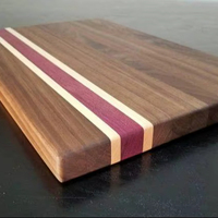Planche à découper rectangulaire en bois massif, épaisseur 1,3 cm, facile à nettoyer, fabriquée en Inde