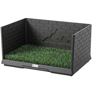 Vassoio igienico per l'addestramento di cuccioli da interno con pareti alte, tappetino in erba sintetica per cani e porta tappetini igienici, accessori per l'addestramento di animali domestici - Product Image 1