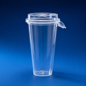 แก้วพลาสติก PP ขนาด 500 มล. ฝาปิดแบบ Sipper ใช้ซ้ำได้ เกรดสำหรับอาหาร แก้วน้ำดื่มแบบนำกลับบ้าน สำหรับน้ำผลไม้ น้ำเปล่า กาแฟ เครื่องดื่มต่างๆ  รับสกรีนโลโก้แบบ IML - Product Image 1