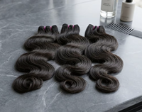 Extensions de cheveux humains indiens Remy, ondulés, pleine longueur, double trame, 100 % sans nœuds