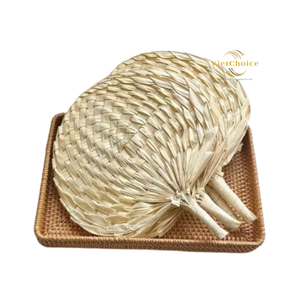 Éventail en feuilles de palmier VietChoice, texture naturelle, fabrication artisanale, pour l'extérieur et la maison, écologique et durable - Product Image 5