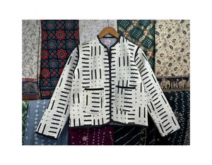 New <b>Pattern</b> Breathable Reversible Cotton <b>Quilted</b> <b>Jacket</b> for Women Indian Handblock Print Winter Coat with Sleeve - Product Image 1