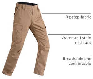 Pantalones de Trabajo de Alto Rendimiento, Tejido Transpirable y Resistente con Múltiples Bolsillos para Herramientas, para Uso Diario en el Sitio de Trabajo - Product Image 6
