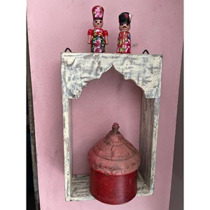 Handcrafted Bamboo Wall <b>Shelf</b> with Colorful Motifs - Wholesale B2B - Product Image 1