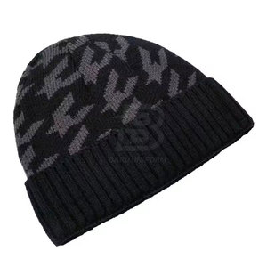 Top Selling Best Cap 2026 Hand Knitted Jacquard Breathable Waterproof Beanie Made Pakistan Wholesale Winter Beanies Hat Cheap - Product Image 3