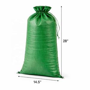 Sac en polypropylène tissé robuste avec cordon de serrage pour la lutte contre les inondations, la construction, le jardinage et la stabilisation - Product Image 3