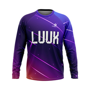 Maillots de sport pour hommes à manches longues, respirants, antibactériens, écologiques, à séchage rapide, personnalisables, OEM, 100% polyester, compression - Product Image 2