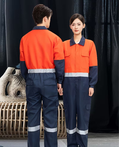 ชุดคลุมทำงานสีส้มกรมท่าสำหรับผู้ชาย ผ้าโพลีเอสเตอร์ สะท้อนแสงเพื่อความปลอดภัย - Product Image 5