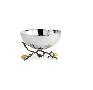 Cuenco de Metal Sostenible de Alta Demanda con Base de Ramas, Acabado Pulido, Diseño Moderno de Lujo, Hecho a Mano, Apto para Lavavajillas - Product Image 1