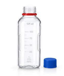 Botella de Plástico HDPE Transparente de 125 ml con Tapa de Rosca, Etiqueta Escribible, a Prueba de Fugas, Reutilizable, Envase Multiusos - Product Image 2
