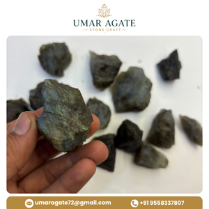 Pierres brutes décoratives écologiques en labradorite naturelle verte sculptée en vrac, provenant du Gujarat - Product Image 3