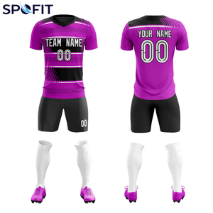 ชุดยูนิฟอร์มฟุตบอลผู้ชายขายส่ง ชุดเสื้อฟุตบอลแบบซับลิเมชั่นสั่งทำพิเศษ พร้อมเสื้อและกางเกงขาสั้นสำหรับฝึกซ้อมและแข่งขัน - Product Image 4