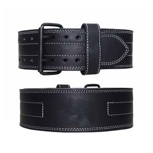 Durable Gym Weightlifting Leather Belt <b>Training</b> Powerlifting Support <b>Strength</b> Workout Heavy Duty Equipment Gear - Product Image 1