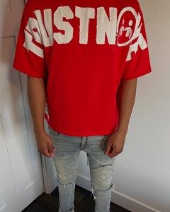 เสื้อยืดโอเวอร์ไซส์ผ้าคอตตอนหนานุ่ม พิมพ์ลายกราฟิก DTG สไตล์ฮิปฮอปสตรีทแวร์ ประดับด้วยคริสตัล สำหรับผู้ชาย - Product Image 5