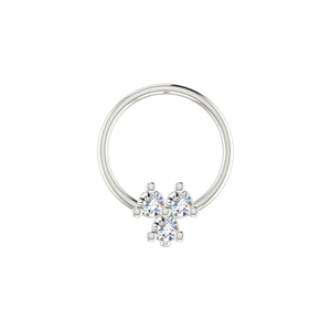 0.05 Carat 14K <b>Gold</b> Round Brilliant Cut <b>Nose</b> Pin-HI Color VS-SI Clarity - Product Image 3