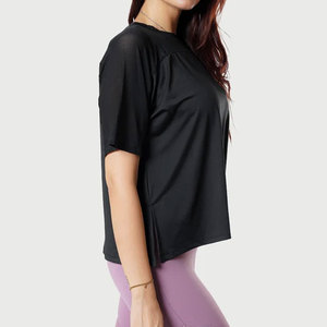 Ropa Deportiva para Mujer, Camiseta para Correr al Aire Libre, Talla Grande, Poliéster/Spandex, Elástica, Tejida, para Entrenamiento - Product Image 3