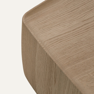 Table basse de luxe en bois massif avec placage en chêne, mobilier contemporain pour salon - Product Image 3