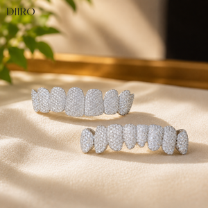 Grillz Moissanite Iced Out sur Mesure, Bijou Dentaire Plaqué Or Premium, Accessoire de Mode Unisexe - Product Image 4