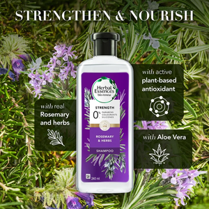 Champú herbario Bio Renew con romero y hierbas diseñado para fortalecer el cabello, añadir brillo y mantener la salud del cuero cabelludo 240 ml - Product Image 5