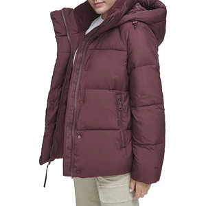 Veste matelassée à carreaux pour femme de qualité supérieure, manteau d'hiver à capuche, respirant, imperméable, coupe-vent, tissu satiné, chaleur et confort - Product Image 6