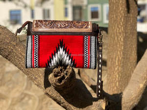 Bolso de mano de cuero con herramientas aztecas hecho a mano, elegante manta de sillín para mujer, carteras de cuero, bolso de mano de cuero con herramientas de alta calidad - Product Image 5