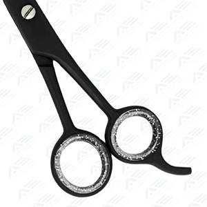 Ciseaux de coiffeur professionnels 6.5 pouces ciseaux de coupe de cheveux noirs ciseaux de coiffeur de Salon japonais en acier inoxydable noir - Product Image 5