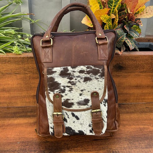 2024ใหม่ขายดีกระเป๋าสะพายหลังหนังควายทำด้วยมือสุดคลาสสิกกระเป๋าเป้สะพายหลังหนังวัวสำหรับเดินทางกระเป๋าเป้สะพายหลังแล็ปท็อปสำหรับทุกเพศ - Product Image 3