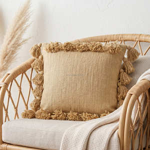 Funda de Cojín Decorativa con Flecos, Estilo Escandinavo, Cojín Decorativo Moderno y Orgánico para el Hogar - Product Image 2