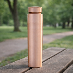 Bouteille d'eau en cuivre pur, classique, écologique, ayurvédique, gravée, martelée, 1000 ml, couleur personnalisée, pour la maison et le bureau - Product Image 5