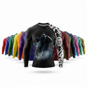 Nuevo Rashguard de Compresión BJJ con Diseño Sublimado, Transpirable, de Secado Rápido, para Todas las Temporadas, a Precio Económico - Product Image 1