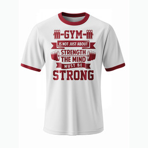 Chemises de sport pour hommes, personnalisées, OEM, décontractées, de luxe, avec logo imprimé, unies, pour la gym, la musculation, coupe ajustée, grandes tailles, fitness - Product Image 5