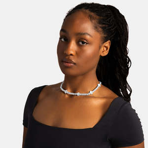 Luxury VVS Moissanite Clover Tennis Necklace 925 Sterling <b>Silver</b> Four Leaf Clover <b>Choker</b> Necklace for Women - Product Image 3