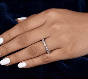 Anillo de Diamantes Cultivados en Laboratorio de Oro de 14K, Anillo de Eternidad con Forma de Pera, Anillo de Boda de 2.07CT, Joyería Fina de Lujo - Product Image 6