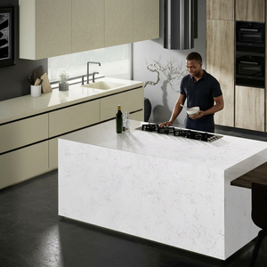 Carrelage en pierre frittée brillante blanche Carrara Supremo 1600x3200x12mm Porcelaine bleue pour murs et sols 160x320cm Marbre italien - Product Image 6