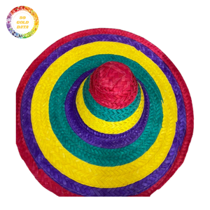 หมวกสานทรงโซมเบรโรปีกกว้างสไตล์เม็กซิกัน ทำมือ สำหรับงานเทศกาล ปาร์ตี้ ชายหาด ฤดูร้อน ขายส่ง รับผลิตแบบ OEM - Product Image 6