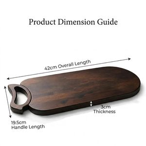 Planche à découper en bois de manguier de qualité supérieure KHATI HOUSE avec poignée |   Planche à découper et de service robuste, de qualité alimentaire, pour les professionnels - Product Image 2