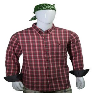 Chemise en flanelle anti-plis en coton biologique à empiècements unis, tendance et décontractée pour homme, manches longues boutonnées, taille 6XL - Product Image 3